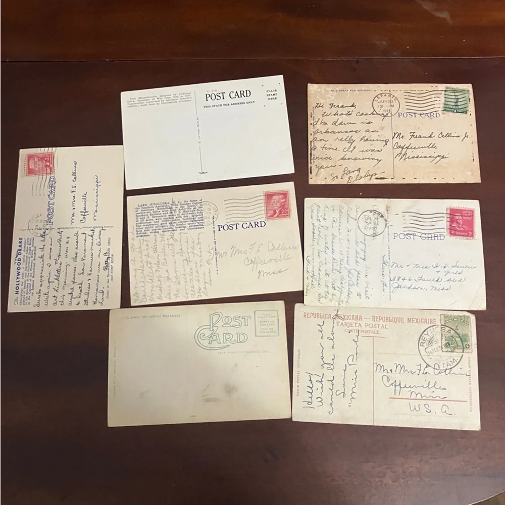 Lot of 20 Vintage / Antique Postcards America, Mexico, & France Scrapbook Crafts
